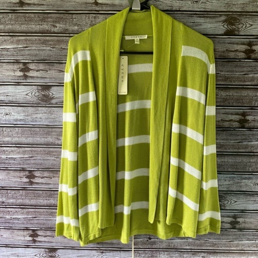 NWT Cyrus Women's Striped‎ Open-Front Sweater/Cardigan Size M